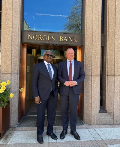 Aliko with Nicolai Tangen Norwegian Sovereign Wealth Fund Eyes Partnership with Dangote Group on Africa Investments